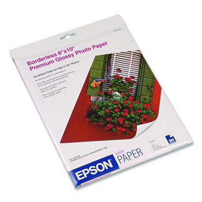 Papier photo glacé sans bordure EPSON S041465 8 x 10, 20 feuilles