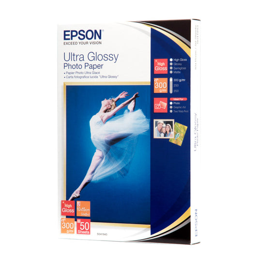 Papier photo glacé Epson Ultra Premium, 8,5 x 11, 50 feuilles
