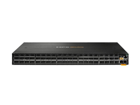 HPE Aruba Networking 9300S is a high-performance, 1U data center switch offering 32 QSFP28 100G and 8 QSFP-DD 400G ports, designed for scalable, high-bandwidth environments. This advanced Layer 2/3 switch supports a wide range of protocols and management features, ensuring security, agility, and network efficiency.