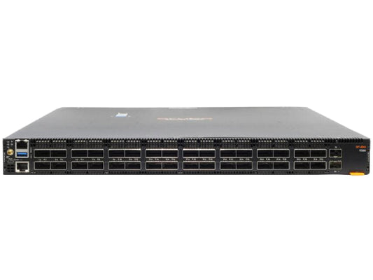 The HP Aruba 9300-32D is a high-performance enterprise-grade switch from the HPE Aruba Networking CX 9300 Series. It features 32GB RAM, a 400Gbps data transfer rate, advanced routing protocols, and dual power supplies for resilience. Designed for environments requiring high throughput and operational reliability, it also includes a limited lifetime hardware warranty.