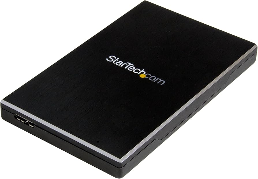 StarTech USB 3.1 Gen 2 2.5" SATA Drive Enclosure – Aluminum, Black
