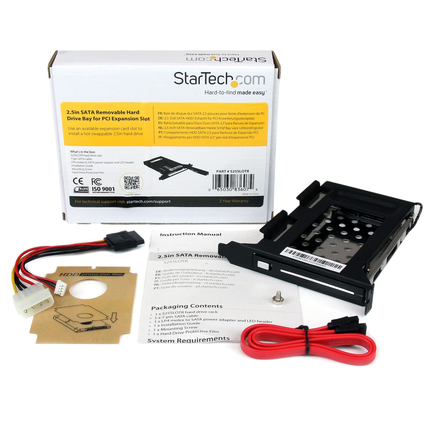 StarTech S25SLOTR 2.5in SATA Removable Bay for PC Expansion Slot
