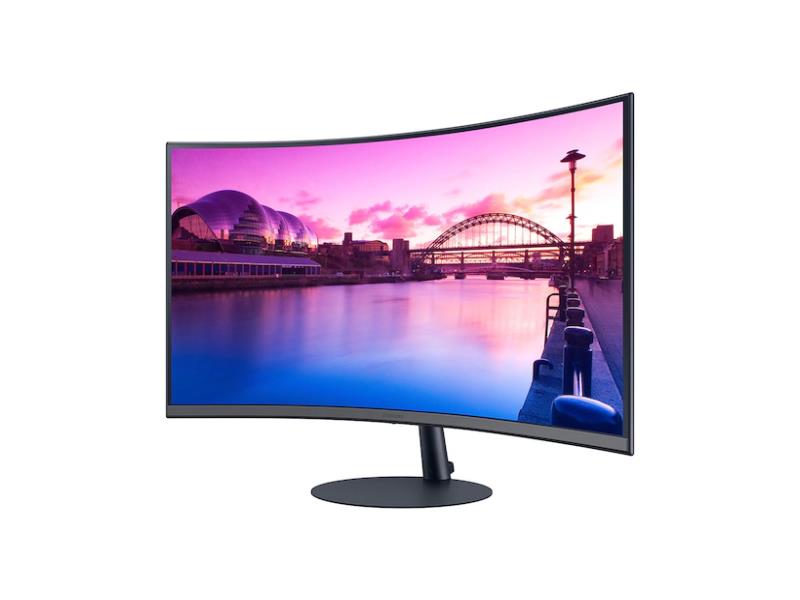 Samsung's S27C394EAN is a curved 27-inch Full HD monitor optimized for immersive viewing and reduced eye strain. Featuring a 1000R curvature and advanced VA technology, it delivers vibrant visuals with 88% DCI-P3 color coverage, 75 Hz refresh rate, and a 3000:1 contrast ratio, all packed in a sleek black casing with VESA mount compatibility.