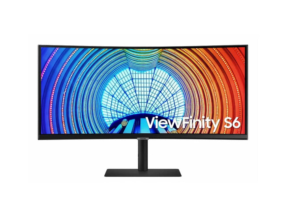 The Samsung ViewFinity S34A654UBN offers a 34-inch ultra-wide curved display with 1000R curvature for immersive viewing. Engineered with VA panel technology, this monitor delivers 3440 x 1440 UW-QHD resolution, 1.07 billion colors, FreeSync support, and a 100 Hz refresh rate for seamless visuals. Ideal for multitasking professionals and gamers alike, it features HDMI, DisplayPort, USB-C with 90W Power Delivery, and integrated USB hub capabilities.