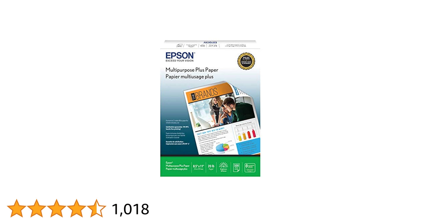Papier multi-usages EPSON Plus, 8,5 x 11, 500 feuilles