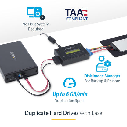 STARTECH Standalone SATA Hard Drive Duplicator, SATDUP11IMG