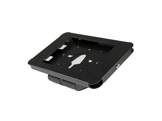 The STARTECH Secure Tablet Stand provides theft-resistant and tamper-proof mounting for 9.7-inch tablets, including iPads. Made with durable steel, this versatile mount attaches securely to desks, tables, walls, or VESA-compatible monitor arms. It's ideal for commercial settings needing reliable tablet display solutions with five-year warranty backing.