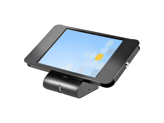 This STARTECH secure tablet stand is ideal for POS, kiosk, and self-service environments, designed to prevent unauthorized access or removal. Compatible with 10.2in–10.5in iPads, it features a lock system, two K-slots, and VESA 100x100 mounting support. With a durable steel build and TAA compliance, it's a reliable choice for commercial deployments.