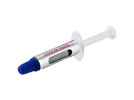 1.5g thermal heat paste; Metal oxide compound - 4-6 applications per tube - Operational temperatures of -22F to 365F - Thermal conductivity greater