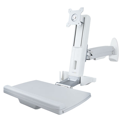 Bras d'écran assis-debout StarTech avec plateau pour clavier pour écran 27 pouces