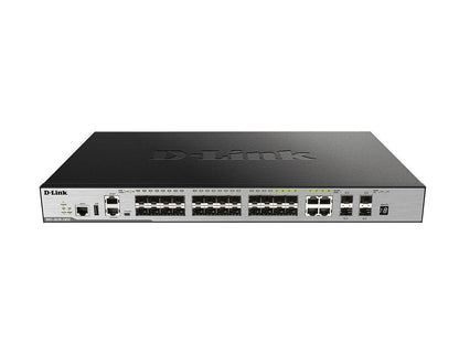 The D-Link DGS-3630-28SC is a high-performance Layer 3 managed switch featuring 20 SFP ports, 4 combo 10/100/1000BASE-T/SFP ports, and 4 10GbE SFP+ uplink ports. Designed for scalable enterprise or data center deployments, it supports TAA compliance and is manufactured in Taiwan. A robust solution for high-throughput environments.