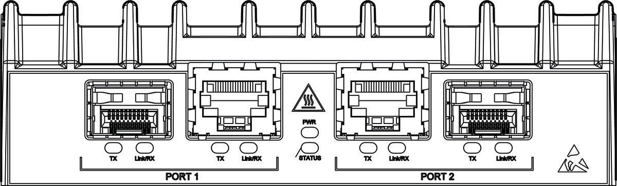 Module Cisco 1G 2xCombo double DC renforcé, RJ-45/SFP, 1RU
