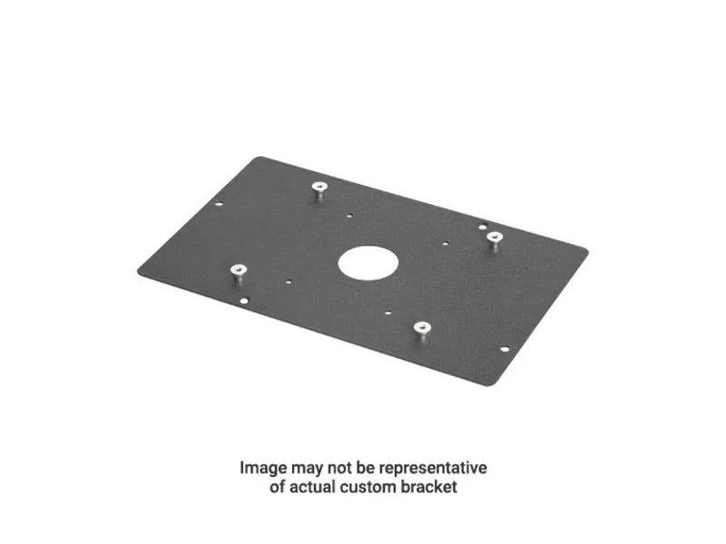 The CHIEF SLM343 CUSTOM BLK is a tailored projector mount bracket designed for precision compatibility with specific projector models. This black mount is manufactured in the United States and meets TAA compliance standards, making it suitable for government and commercial applications. Ideal for customized projector installations, it ensures both security and seamless integration.