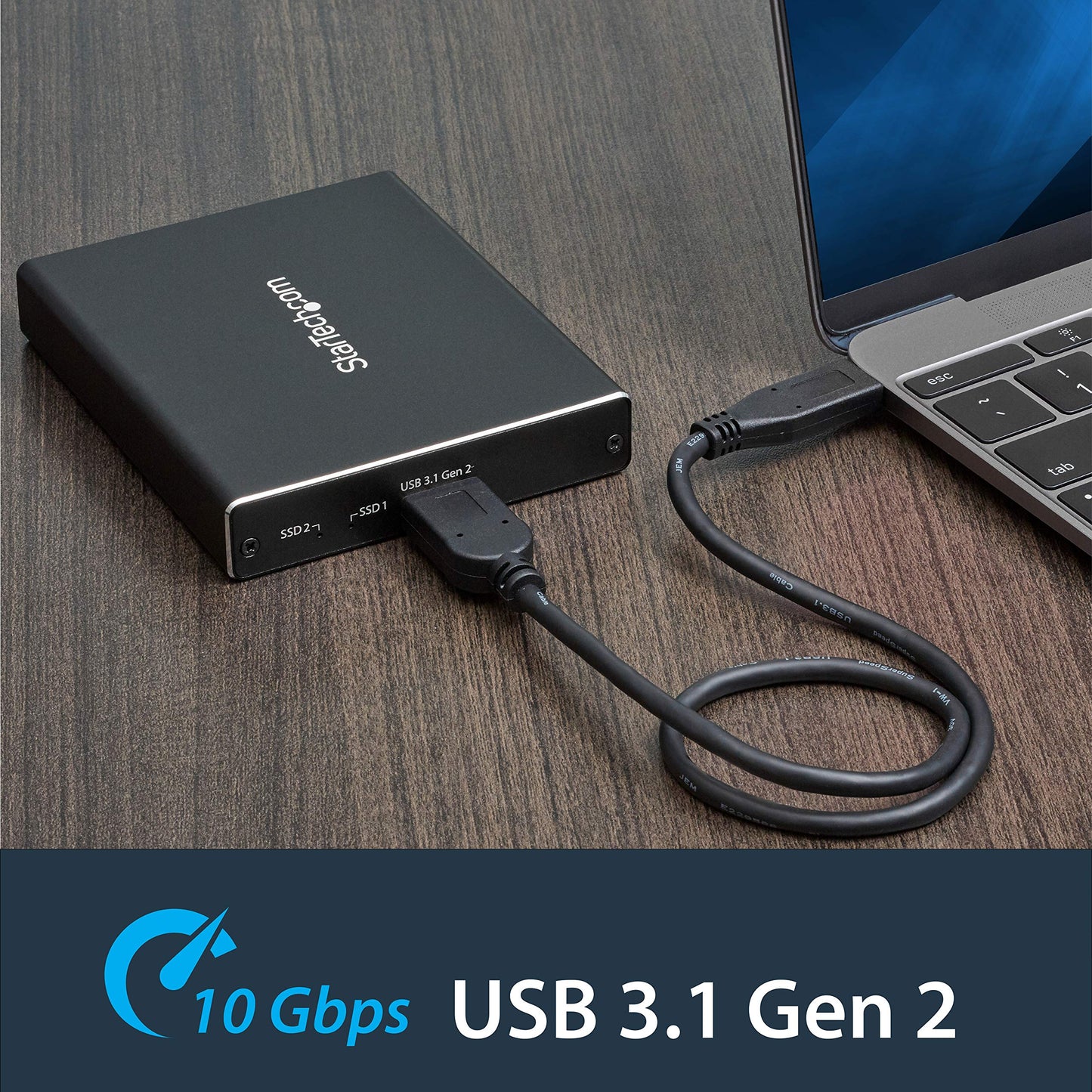 StarTech Dual M.2 SATA SSD Enclosure USB 3.1 Gen 2 RAID – SM22BU31C3R
