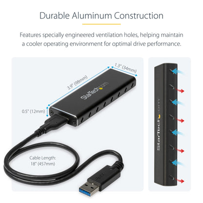 StarTech M.2 SATA SSD USB 3.0 Enclosure (SM2NGFFMBU33)