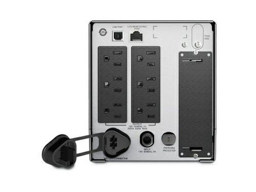 The APC Smart-UPS 750VA 120V SHIPBOARD (SMT750X93) delivers essential power protection with line-interactive technology and robust output of 500W/750VA. Featuring six NEMA 5-15R outlets and a 3-year repair-or-replace service (excluding battery), this UPS is built for mission-critical environments requiring uninterrupted operation and shipboard compliance.