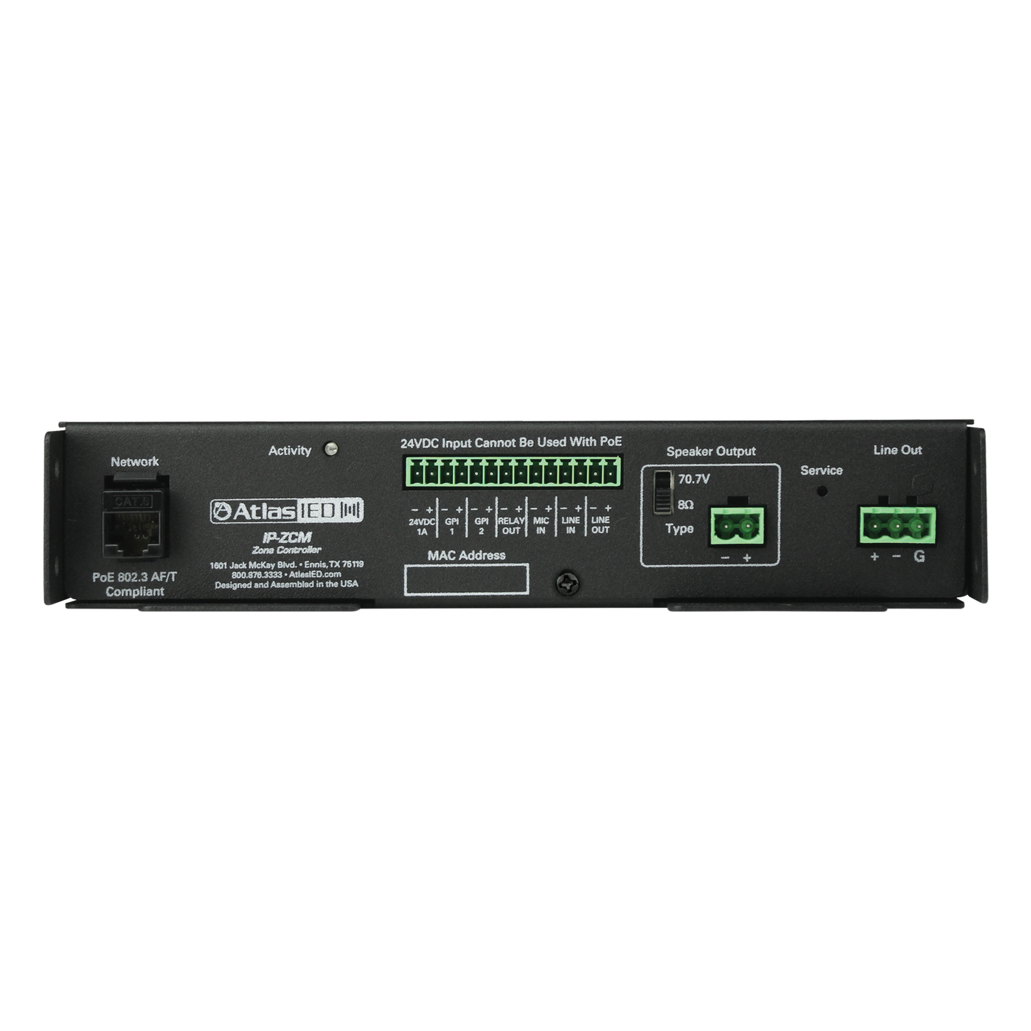 Passerelle IP vers analogique Cisco ATLAS POE+ avec amplificateur et microphone