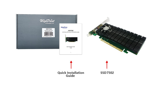 HighPoint SSD7502 PCIe 4.0 x16 2x M.2 NVMe RAID Controller