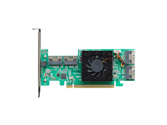 With a dedicated PCIe 4.0 x16 interface and support for up to 200TB of NVMe SSD storage, the HighPoint SSD7580C offers enterprise-grade RAID performance for demanding workflows. Its advanced PCIe switch technology and NVMe RAID stack enable transfer speeds up to 28,000MB/s, ideal for high-throughput applications.