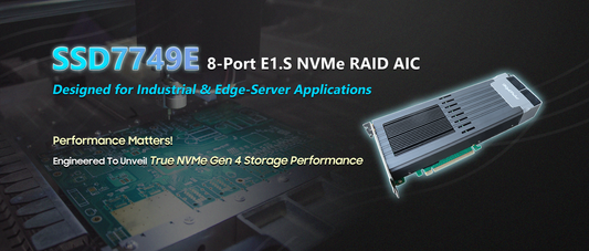 HighPoint SSD7749E PCIe 4.0 x16 8x E1.S NVMe RAID Controller