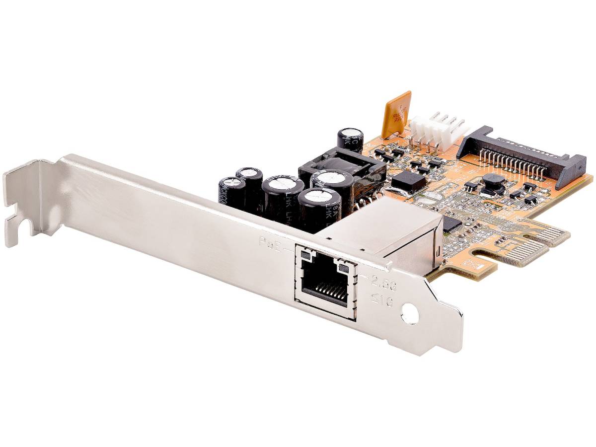 1 Port 2.5Gbps PoE Network Card, PCIe Ethernet Card w/RJ45, 30W 802.3at PoE NIC for Desktops/Servers, Network PoE LAN Adapter, NBASE-T, Windows/Linux