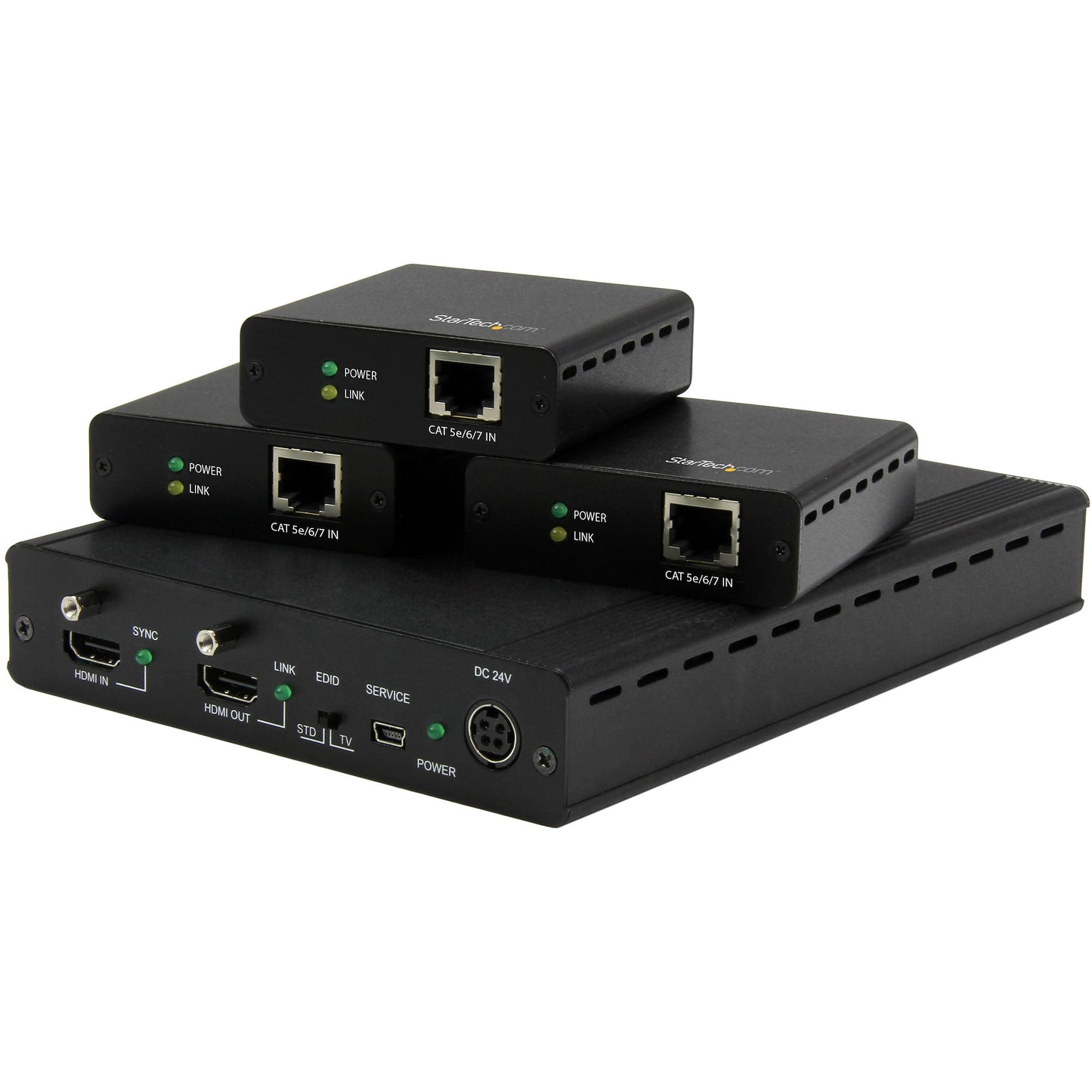 Extension HDMI StarTech 3 ports 4K HDBaseT sur CAT5/CAT6 - ST124HDBT
