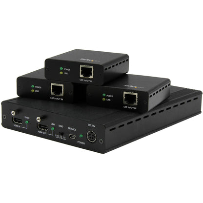 Extension HDMI StarTech 3 ports 4K HDBaseT sur CAT5/CAT6 - ST124HDBT
