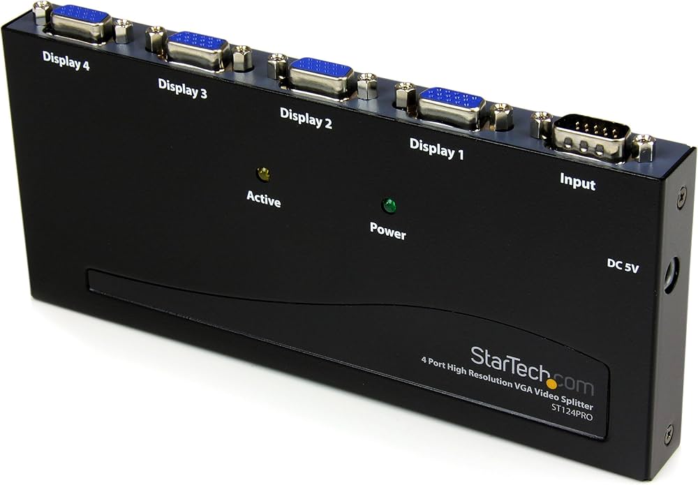 StarTech 4-Port High Res VGA Video Splitter ST124PRO