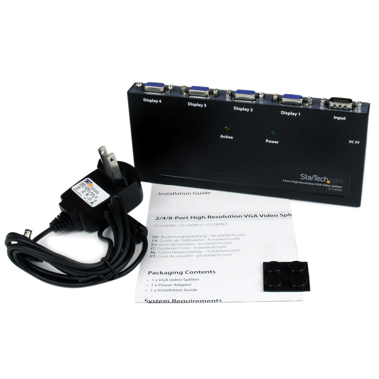 StarTech 4-Port High Res VGA Video Splitter ST124PRO