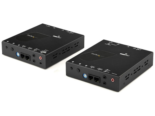 This STARTECH HDMI over IP Extender Kit lets you transmit 1080p video signals to multiple displays via Cat5e/6 Ethernet. It supports video wall configurations and includes RS232 control, HDMI connectivity, and mobile app management for digital signage. Ideal for scalable, remote AV deployments in business, education, or hospitality environments.