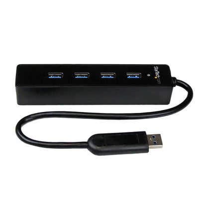STARTECH Portable 4 Port Mini USB 3.0 Hub - Black