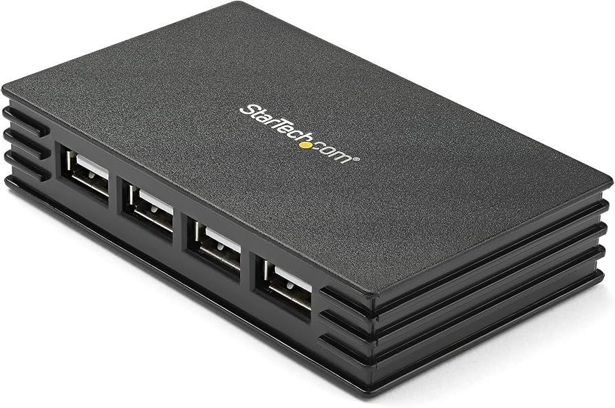 StarTech ST7202USB 7-Port USB 2.0 Hub, TAA Compliant, Black