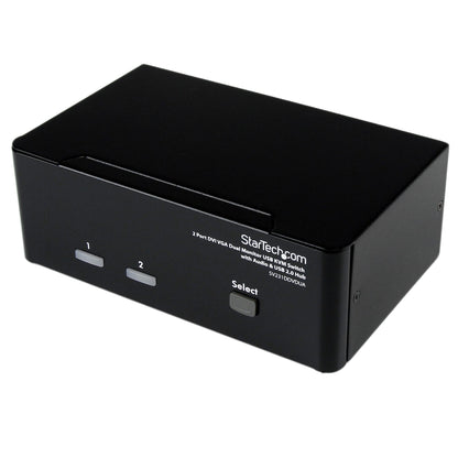 StarTech 2-Port DVI VGA Dual Monitor KVM Switch SV231DDVDUA