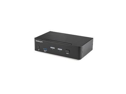 Switch between two DisplayPort systems with ease using the STARTECH 2-Port KVM Switch. This TAA-compliant device supports ultra-high-definition 4K at 60Hz, integrates USB 3.0 connectivity, and offers hotkey or push-button switching. Designed with a steel chassis and audio integration, it’s ideal for professional IT setups requiring consistent performance and government compliance.