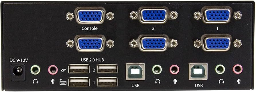 Commutateur KVM StarTech 2 ports double VGA USB 2.0 avec prise en charge audio