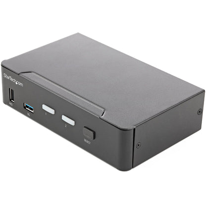 StarTech 2-Port HDMI KVM Switch with USB Hub, 4K 60Hz SV231HU34K6