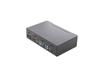 The StarTech SV231HU34K6 is a high-performance 2-port HDMI KVM switch that supports Ultra HD 4K at 60Hz and features a built-in 2-port USB 3.0 hub. With support for HDR10, HDCP 2.2, and both 2 and 7.1 channel audio, it's ideal for professionals managing multiple HDMI desktops. Easily switch systems via hotkey or push button for seamless control.