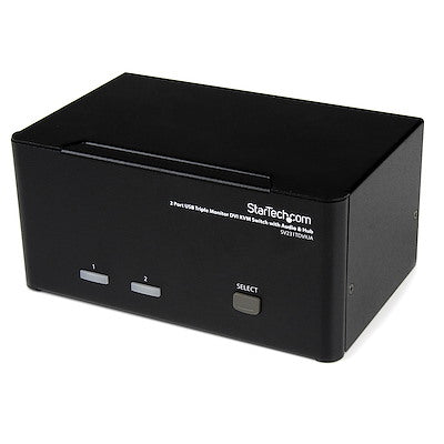 STARTECH 2-Port Triple Monitor DVI USB KVM Switch, SV231TDVIUA
