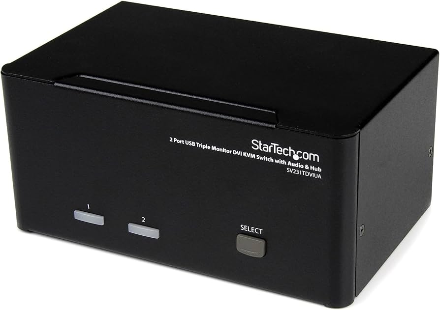 STARTECH 2-Port Triple Monitor DVI USB KVM Switch, SV231TDVIUA