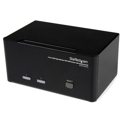STARTECH 2-Port Triple Monitor DVI USB KVM Switch, SV231TDVIUA