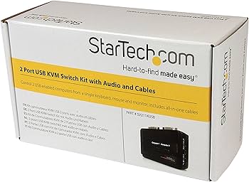 StarTech 2-Port USB VGA KVM Switch Kit with Cables