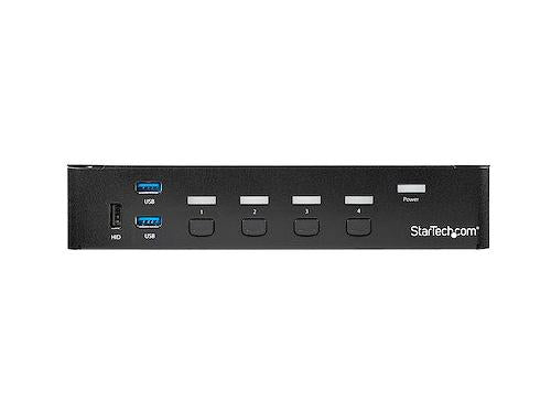 Control up to four DisplayPort-enabled computers from a single workstation with the StarTech SV431DPU3A2 KVM switch, featuring USB 3.0 connectivity and 4K display capability. With integrated support for peripheral sharing and 3.5mm audio, this compact unit delivers streamlined operation in business and professional environments. Ideal for high-resolution workflows across multiple systems, this device enhances productivity without compromising clarity.