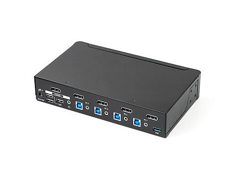 Control up to four DisplayPort-enabled computers from a single workstation with the StarTech SV431DPU3A2 KVM switch, featuring USB 3.0 connectivity and 4K display capability. With integrated support for peripheral sharing and 3.5mm audio, this compact unit delivers streamlined operation in business and professional environments. Ideal for high-resolution workflows across multiple systems, this device enhances productivity without compromising clarity.