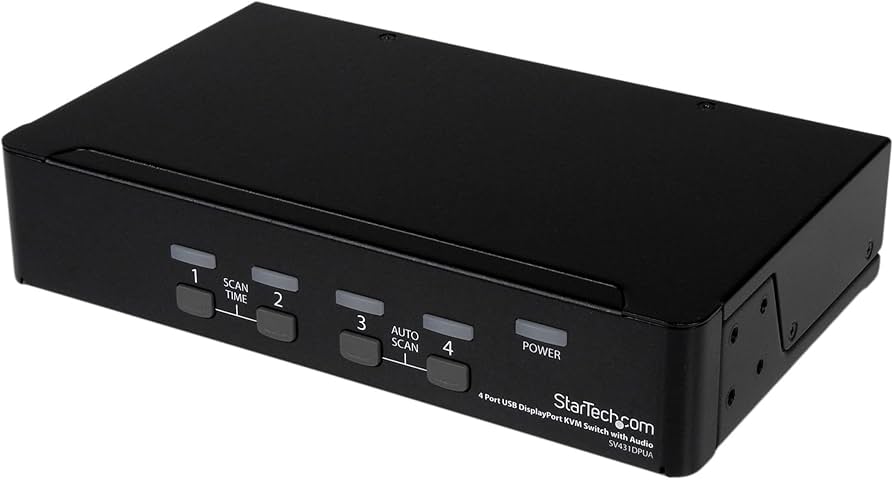 StarTech 4 Port USB DisplayPort KVM Switch with Audio - SV431DPUA
