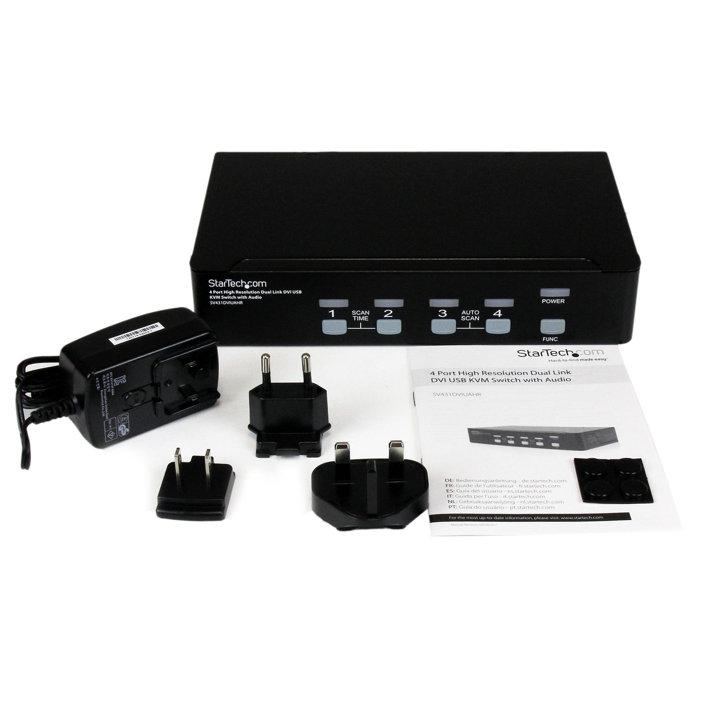 StarTech 4-Port High-Resolution USB DVI Audio KVM Switch