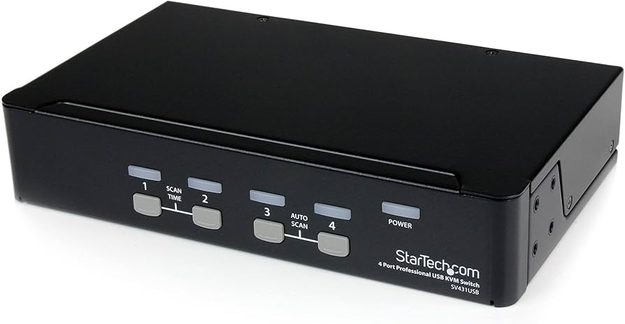 StarTech 4 Port VGA USB KVM Switch with Hub SV431USB