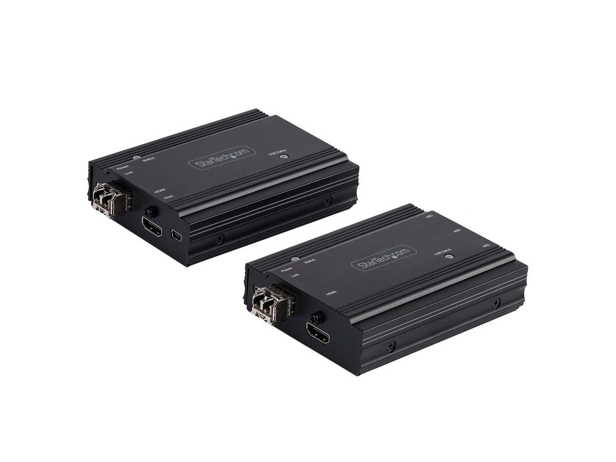 4K HDMI KVM Extender over Fiber, HDMI Video &amp; USB over Fiber, up to 984ft/300m (MultiMode), 10G MMF SFP+ Modules