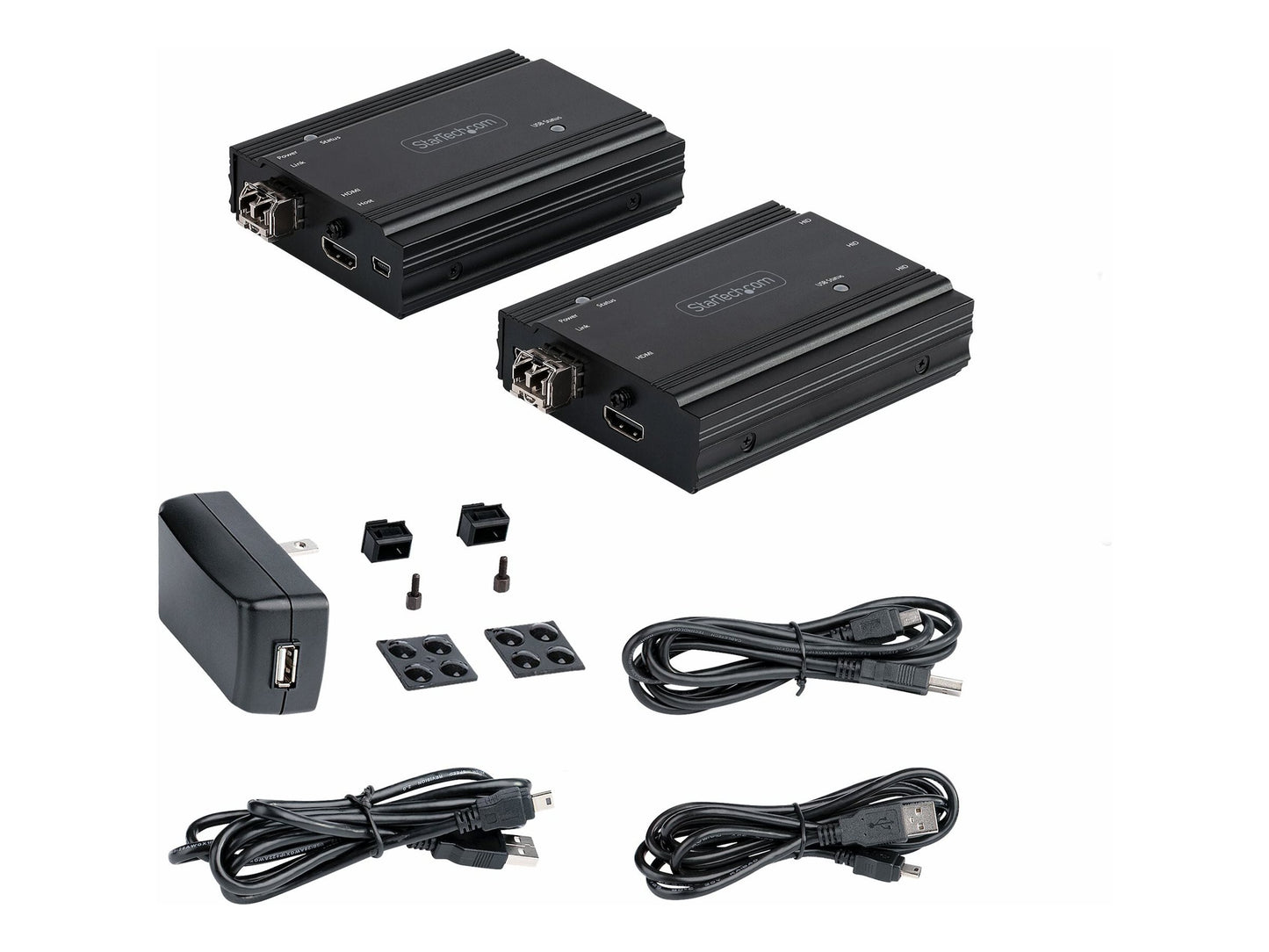 StarTech 4K HDMI & USB KVM Extender over Fiber, 984ft Range, 10G MMF SFP+