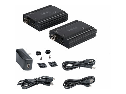 StarTech 4K HDMI & USB KVM Extender over Fiber, 984ft Range, 10G MMF SFP+