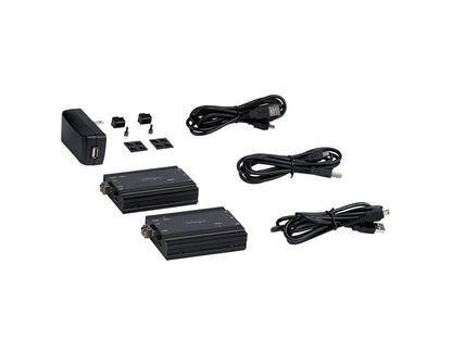 4K HDMI KVM Extender over Fiber, HDMI Video &amp; USB over Fiber, up to 984ft/300m (MultiMode), 10G MMF SFP+ Modules